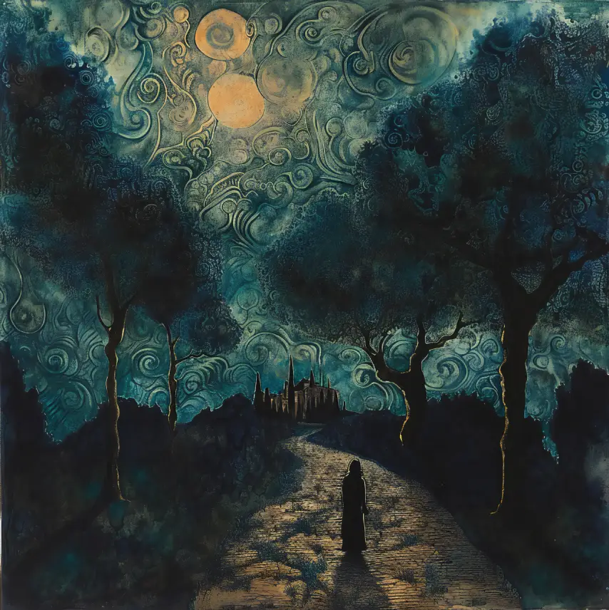 castle-moon-trees-fantasy-painting-imagination